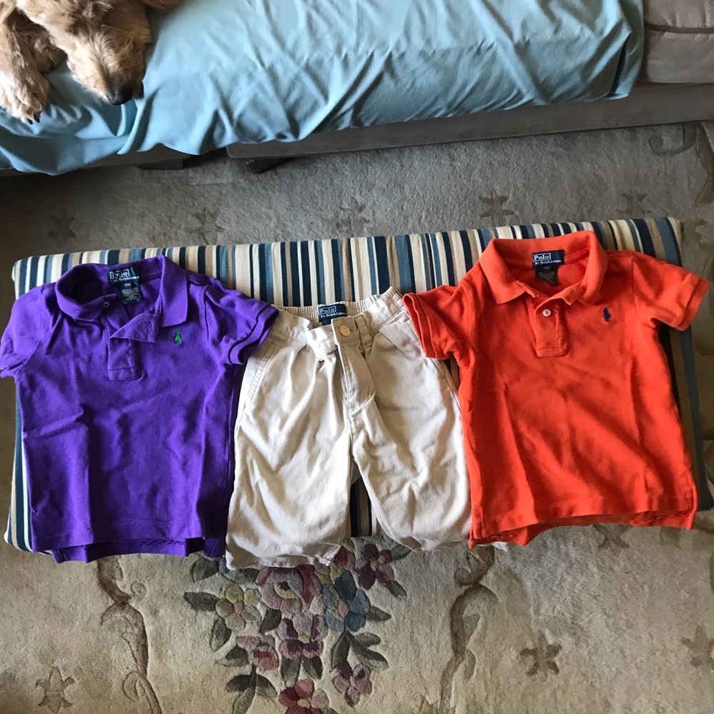 Ralph Lauren baby chino pants and 2 polos 18mth